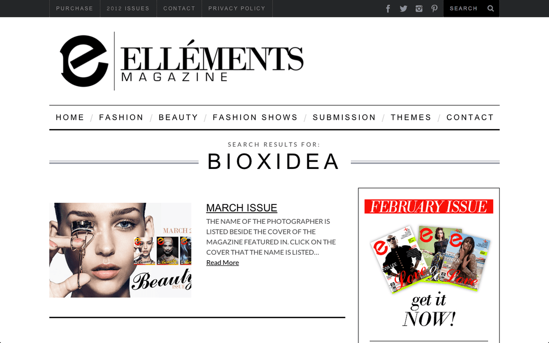 BIOXIDEA In the Press Elléments Magazine